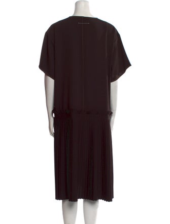 MM6 Maison Margiela Crew Neck Midi Length Dress