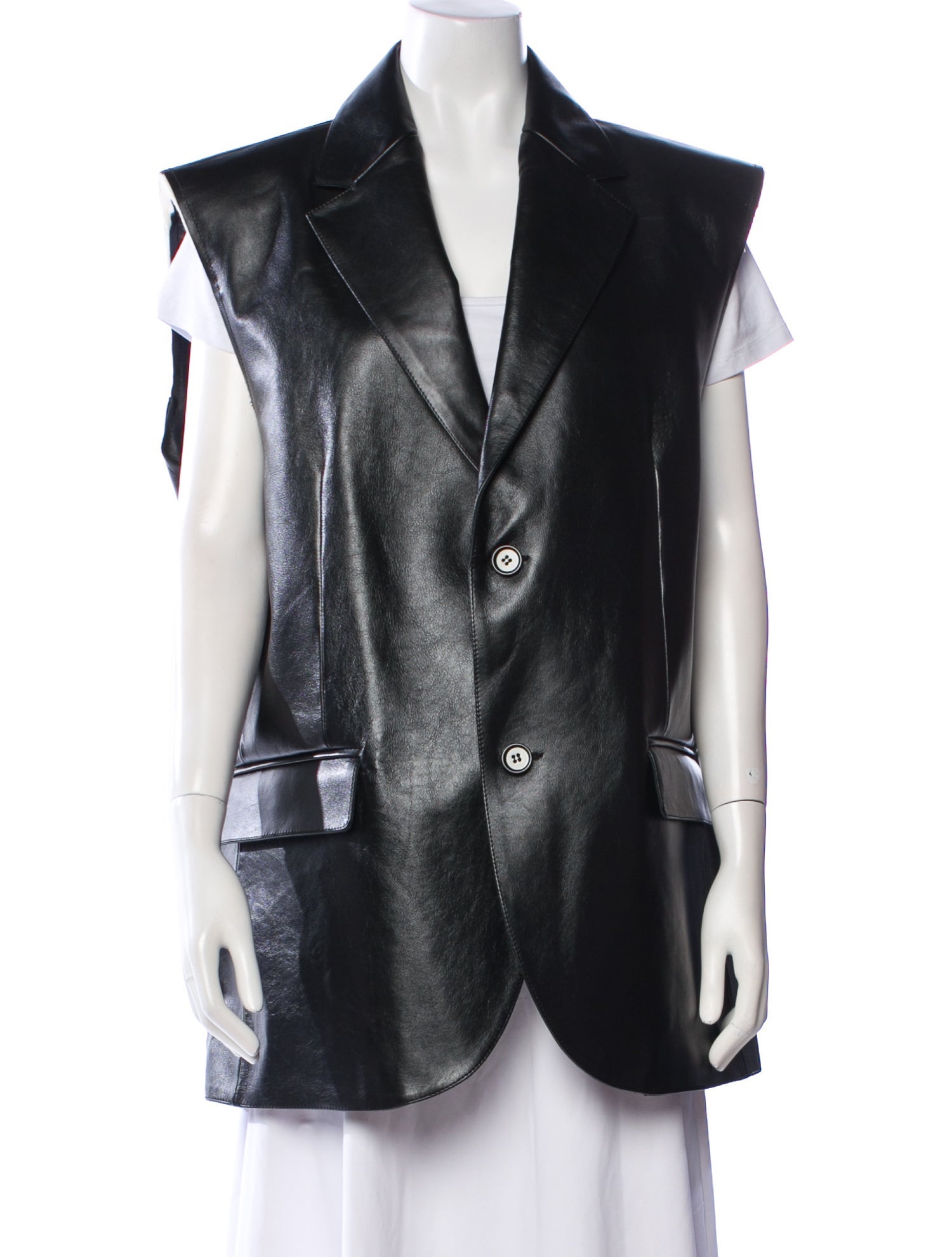 MM6 Maison Margiela 2023 Leather Vest w/ Tags