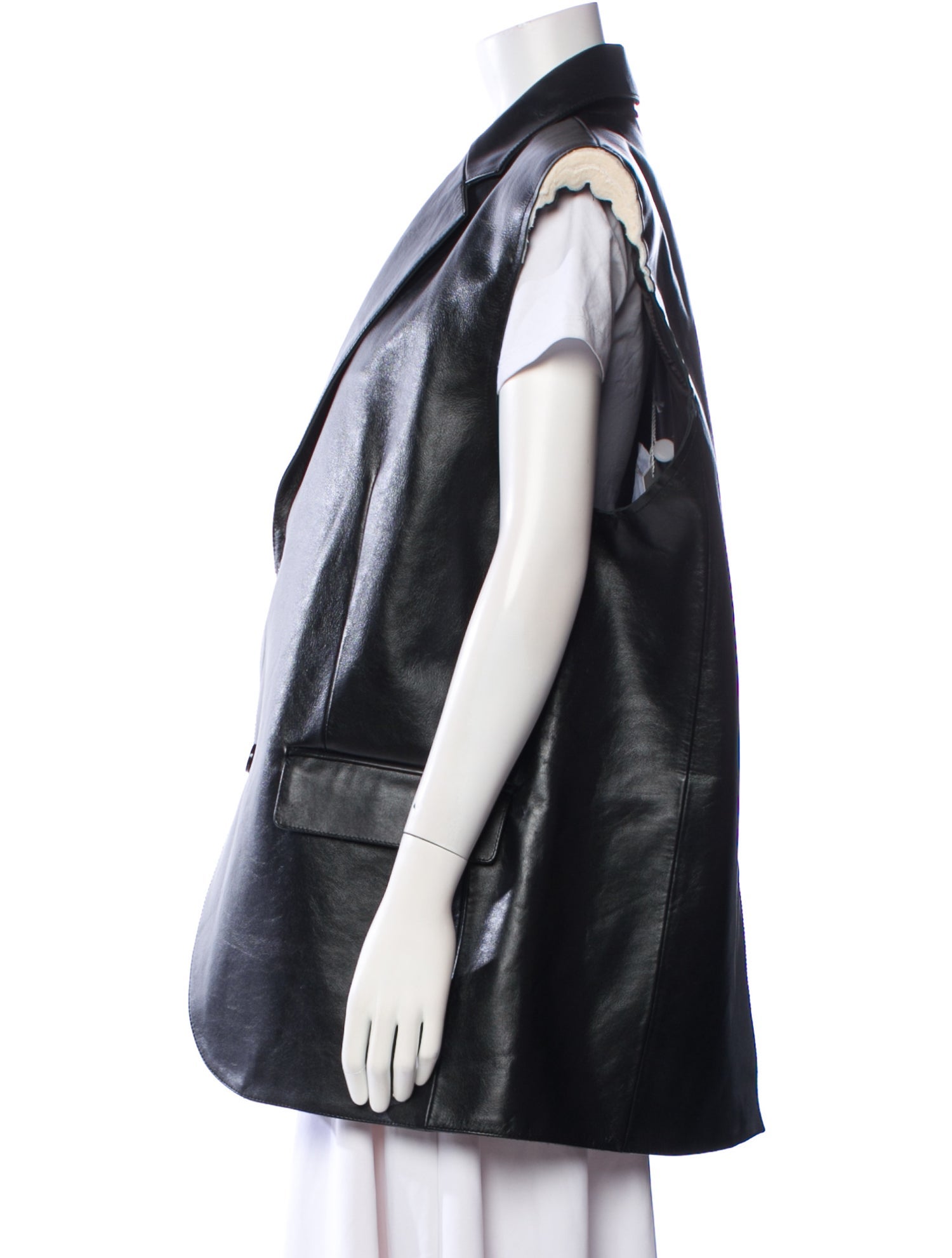 MM6 Maison Margiela 2023 Leather Vest w/ Tags