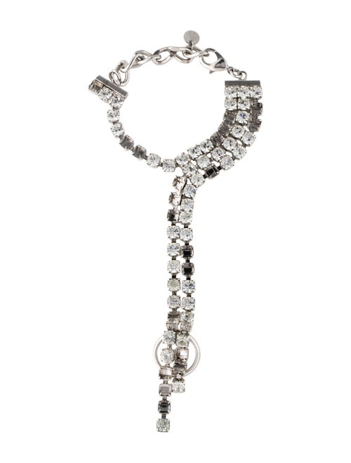 MM6 Maison Margiela Crystal Embellished Hand Chain Bracelet