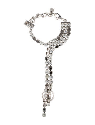 MM6 Maison Margiela Hand Chain Crystal Embellished Bracelet 7