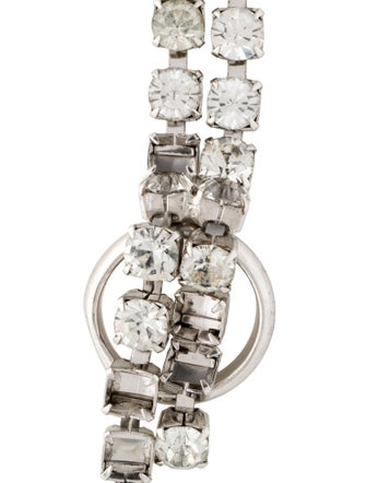 MM6 Maison Margiela Crystal Embellished Hand Chain Bracelet