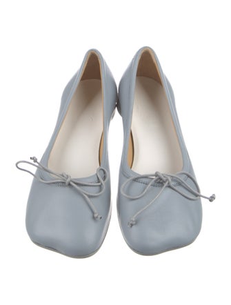 MM6 Maison Margiela Leather Bow Accents Pumps