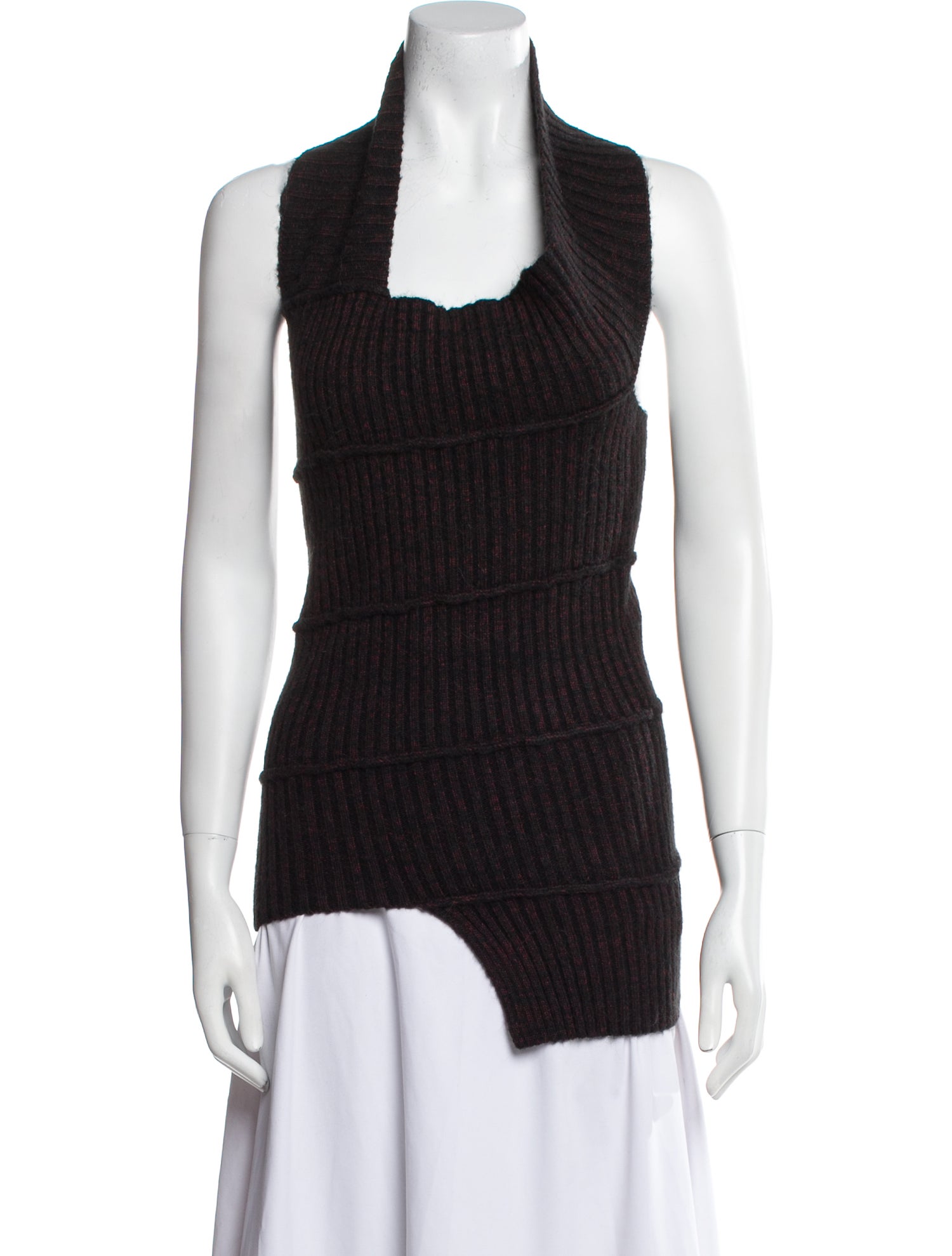 MM6 Maison Margiela Square Neckline Sleeveless Top
