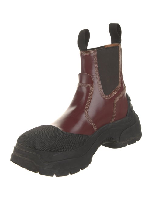 MM6 Maison Margiela Leather Colorblock Pattern Chelsea Boots