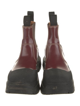 MM6 Maison Margiela Leather Colorblock Pattern Chelsea Boots