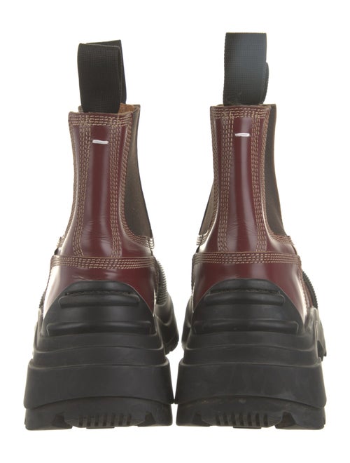 MM6 Maison Margiela Leather Colorblock Pattern Chelsea Boots