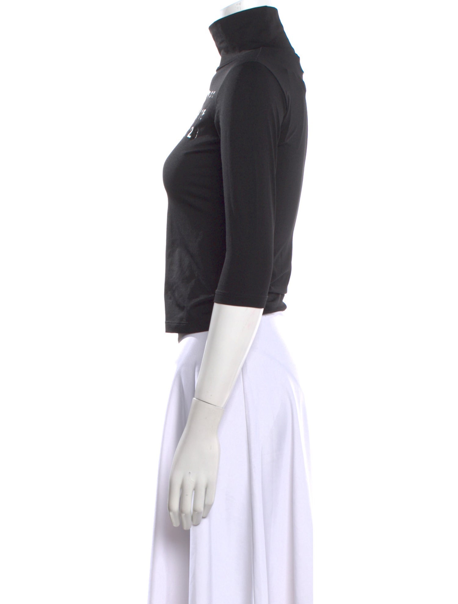 MM6 Maison Margiela Nylon Turtleneck Crop Top w/ Tags