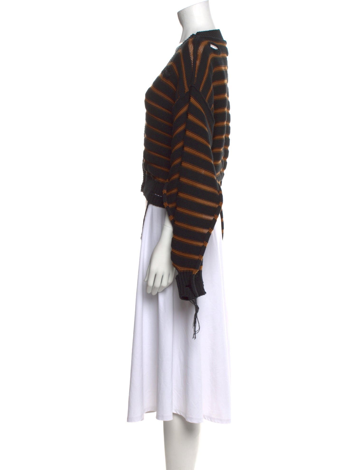 MM6 Maison Margiela Striped V-Neck Sweater