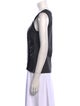 MM6 Maison Margiela Lamb Leather Scoop Neck Top