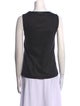 MM6 Maison Margiela Lamb Leather Scoop Neck Top