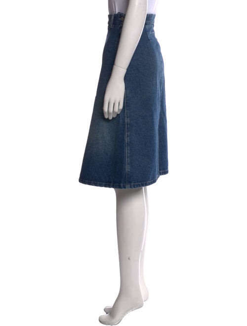 MM6 Maison Margiela Raw-Edge Trim Knee-Length Skirt