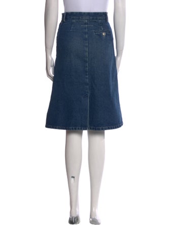 MM6 Maison Margiela Raw-Edge Trim Knee-Length Skirt