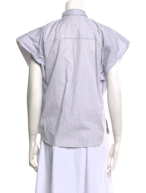 MM6 Maison Margiela Striped Short Sleeve Button-Up Top