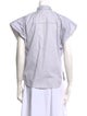 MM6 Maison Margiela Striped Short Sleeve Button-Up Top