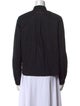 MM6 Maison Margiela Mock Neck Long Sleeve Button-Up Top