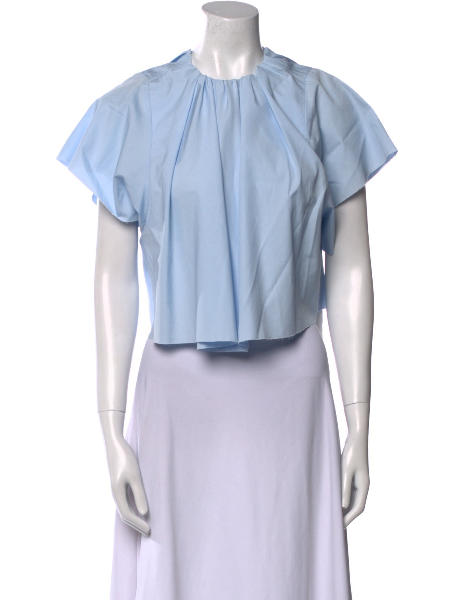 MM6 Maison Margiela Crew Neck Short Sleeve Crop Top