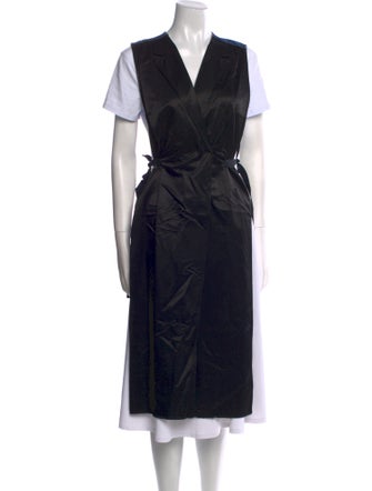 MM6 Maison Margiela V-Neck Midi Length Dress