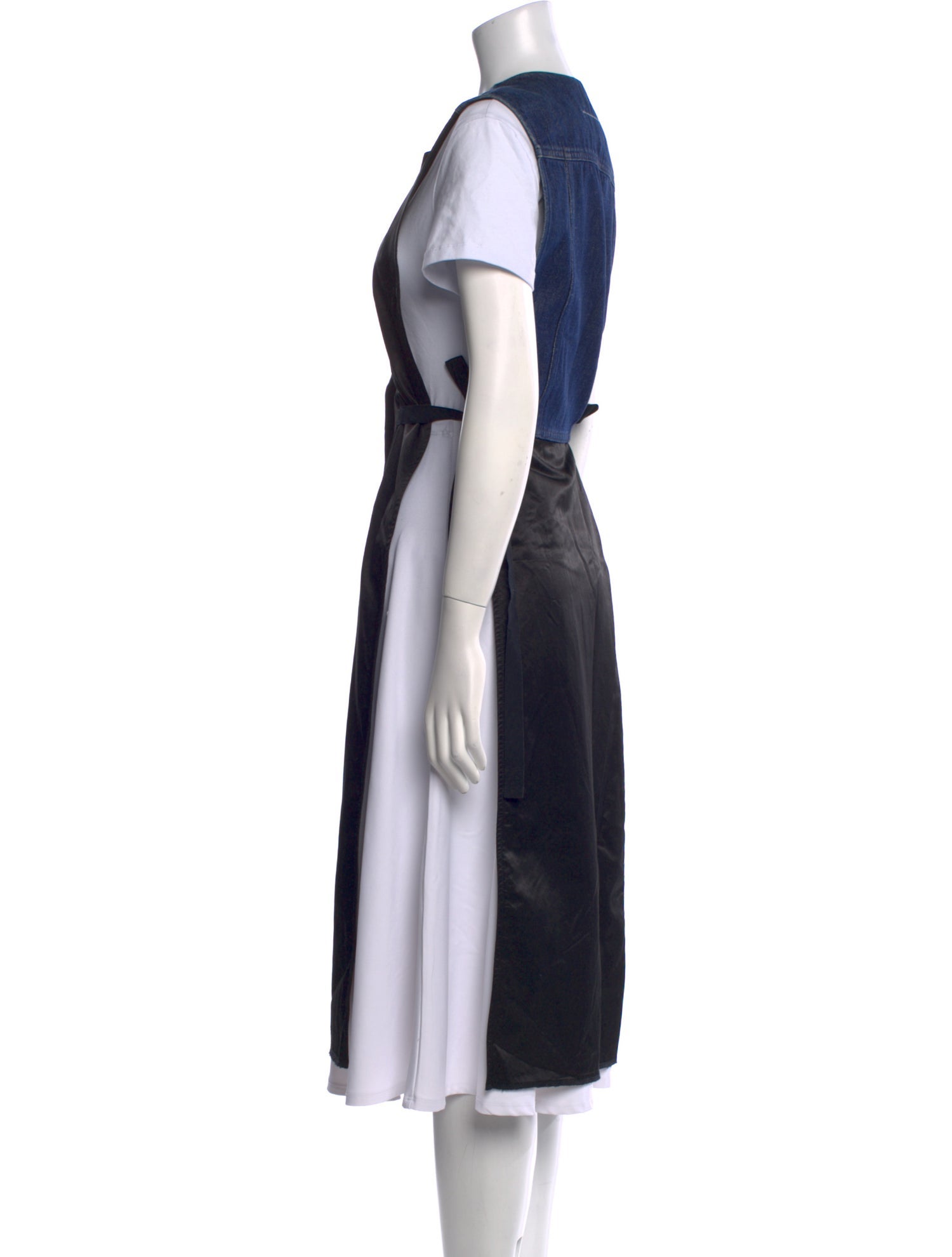 MM6 Maison Margiela V-Neck Midi Length Dress