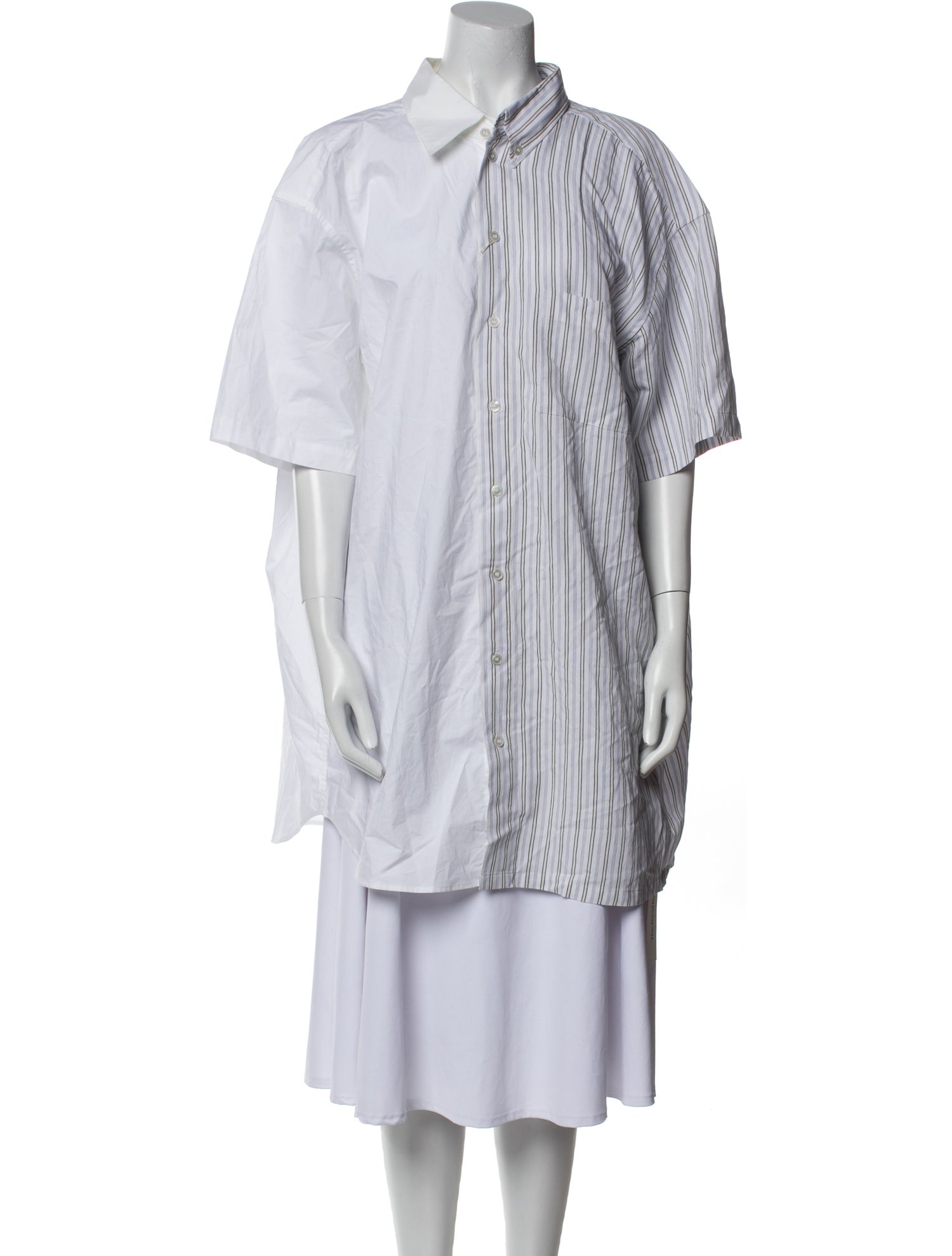 MM6 Maison Margiela Striped Short Sleeve Tunic