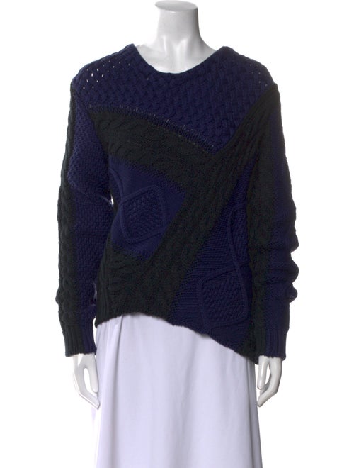 MM6 Maison Margiela Colorblock Pattern Scoop Neck Sweatshirt