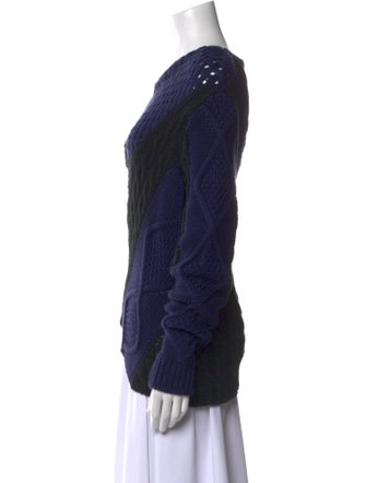 MM6 Maison Margiela Colorblock Pattern Scoop Neck Sweatshirt