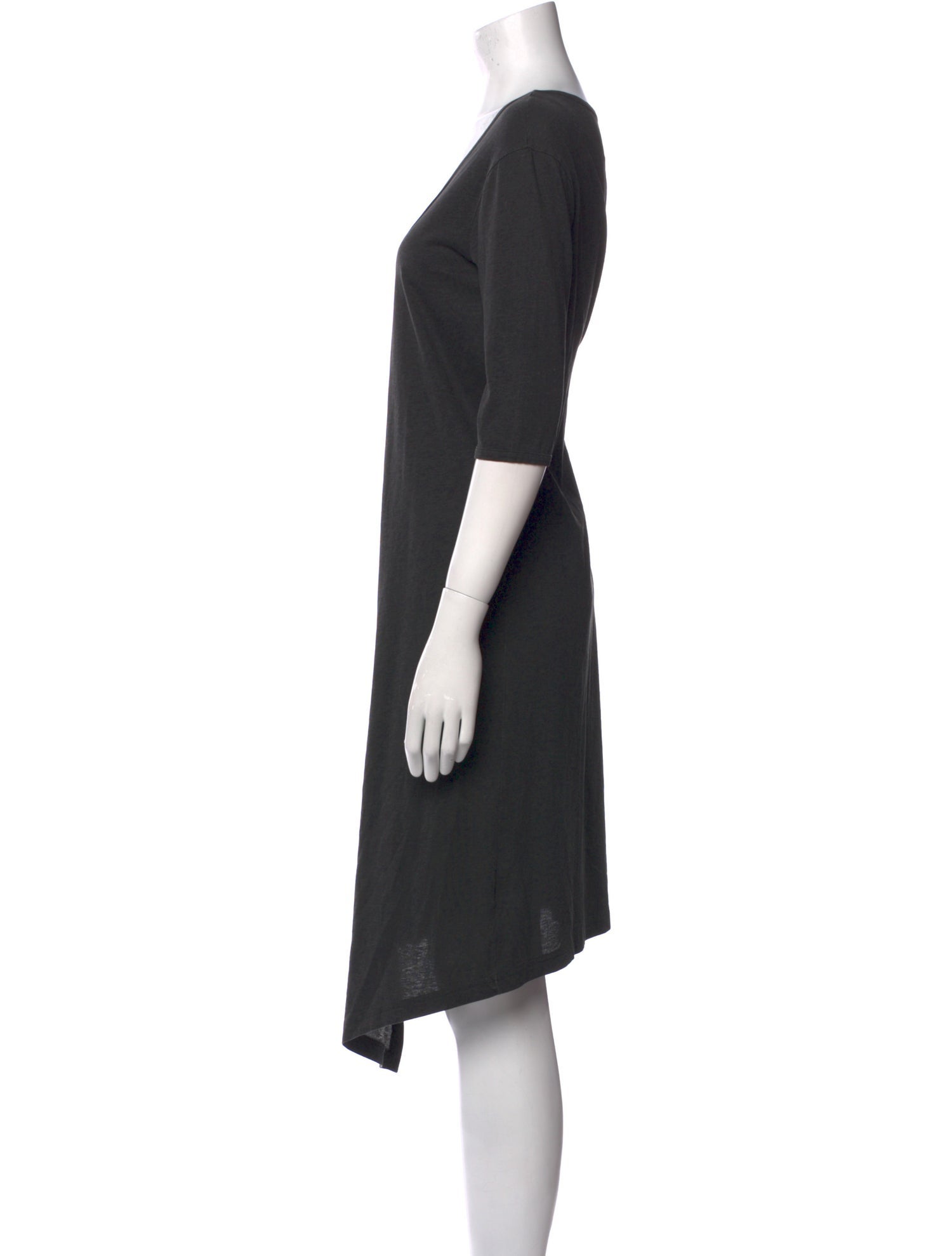 MM6 Maison Margiela Scoop Neck Midi Length Dress