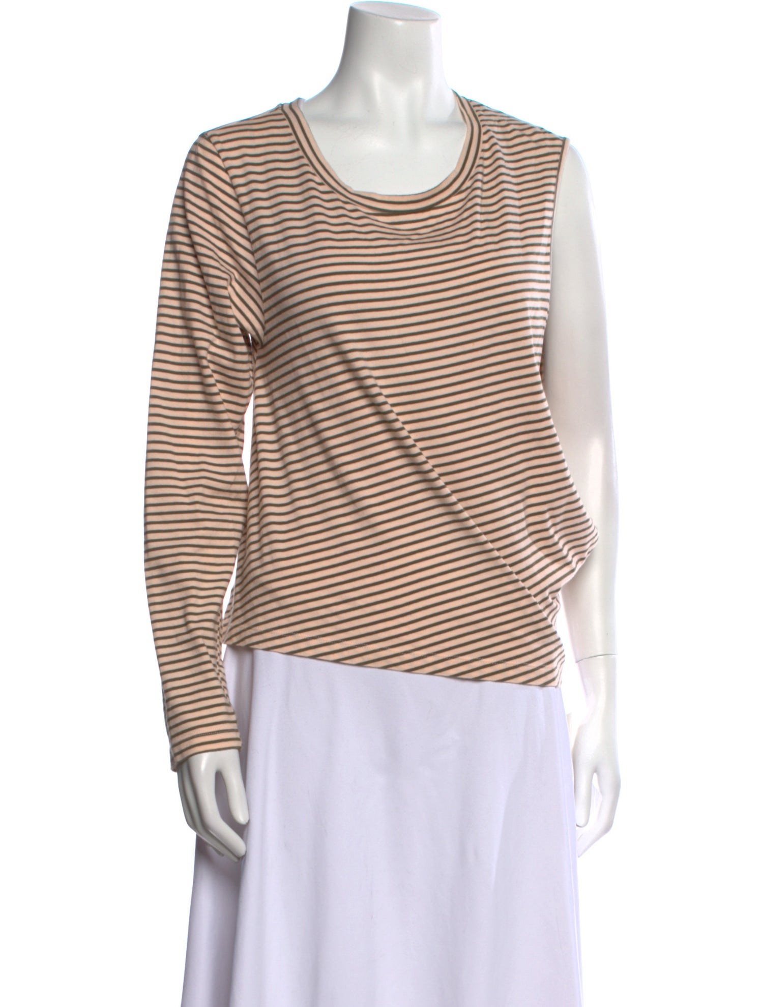MM6 Maison Margiela Striped Scoop Neck Top