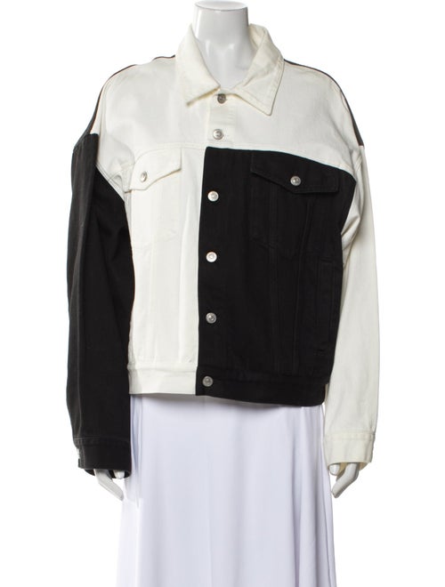 MM6 Maison Margiela Colorblock Pattern Denim Jacket