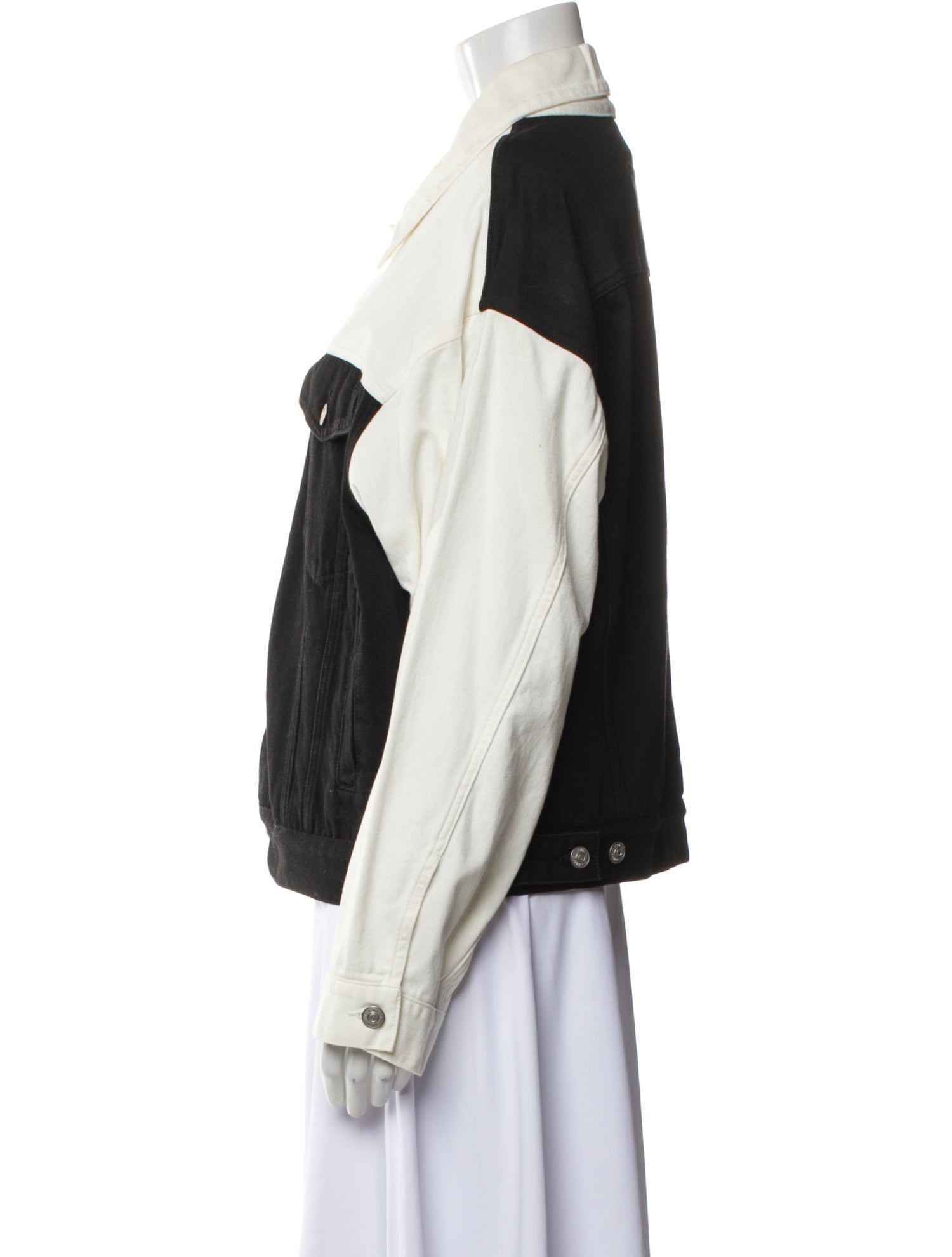 MM6 Maison Margiela Colorblock Pattern Denim Jacket