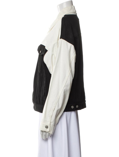 MM6 Maison Margiela Colorblock Pattern Denim Jacket