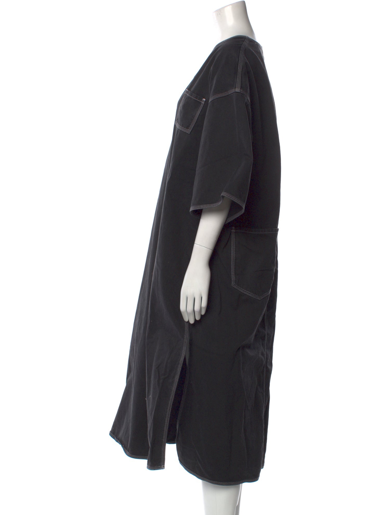 MM6 Maison Margiela V-Neck Midi Length Dress