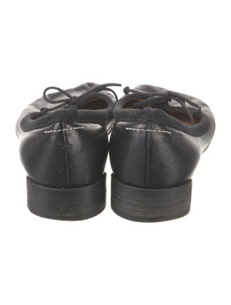 MM6 Maison Margiela Leather Bow Accents Pumps