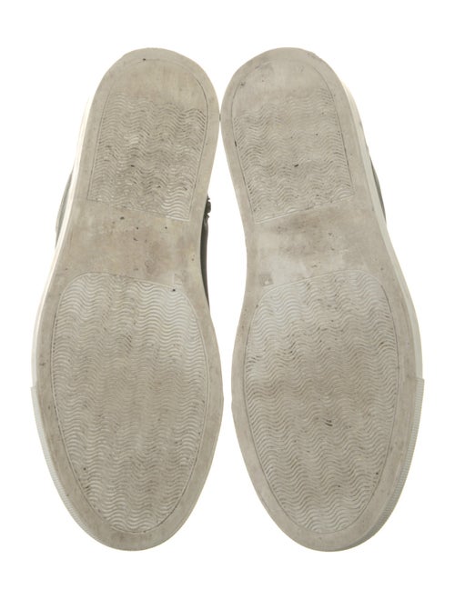 MM6 Maison Margiela Leather Colorblock Pattern Wedge Sneakers