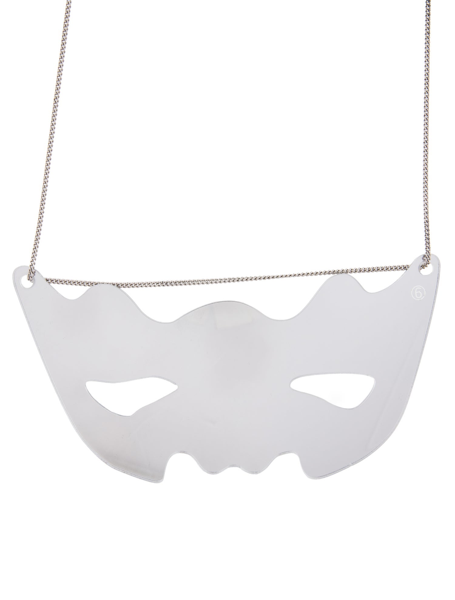 MM6 Maison Margiela Plexiglass 'Mirror Mask' Pendant Necklace