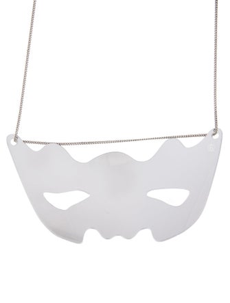 MM6 Maison Margiela Plexiglass 'Mirror Mask' Pendant Necklace