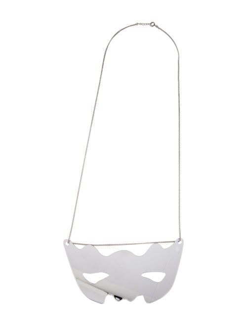 MM6 Maison Margiela Plexiglass 'Mirror Mask' Pendant Necklace