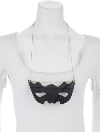 MM6 Maison Margiela Plexiglass 'Mirror Mask' Pendant Necklace