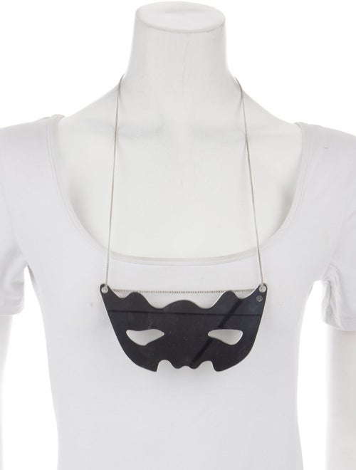 MM6 Maison Margiela Plexiglass 'Mirror Mask' Pendant Necklace