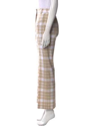 MM6 Maison Margiela Plaid Print Straight Leg Pants