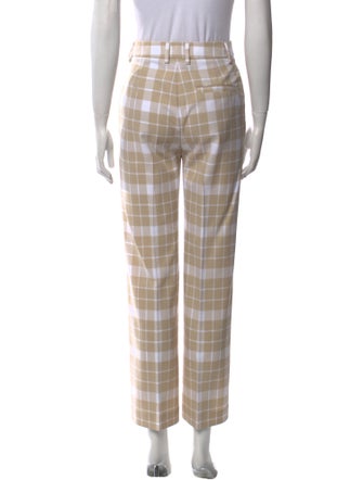 MM6 Maison Margiela Plaid Print Straight Leg Pants