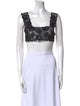 MM6 Maison Margiela Lace Square Neckline Crop Top