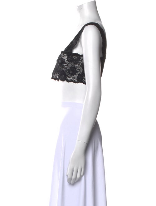 MM6 Maison Margiela Lace Square Neckline Crop Top