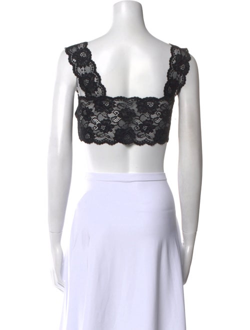 MM6 Maison Margiela Lace Square Neckline Crop Top
