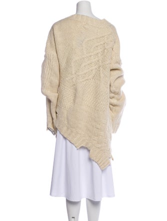 MM6 Maison Margiela Wool One-Shoulder Sweatshirt