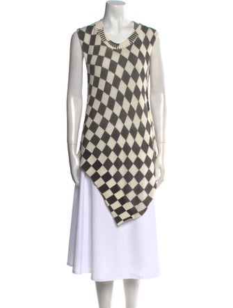 MM6 Maison Margiela Printed V-Neck Sweater