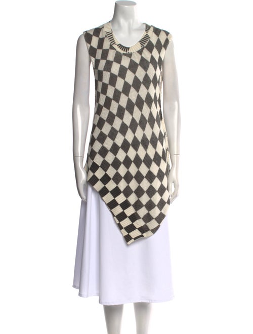 MM6 Maison Margiela Printed V-Neck Sweater