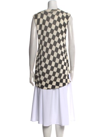 MM6 Maison Margiela Printed V-Neck Sweater