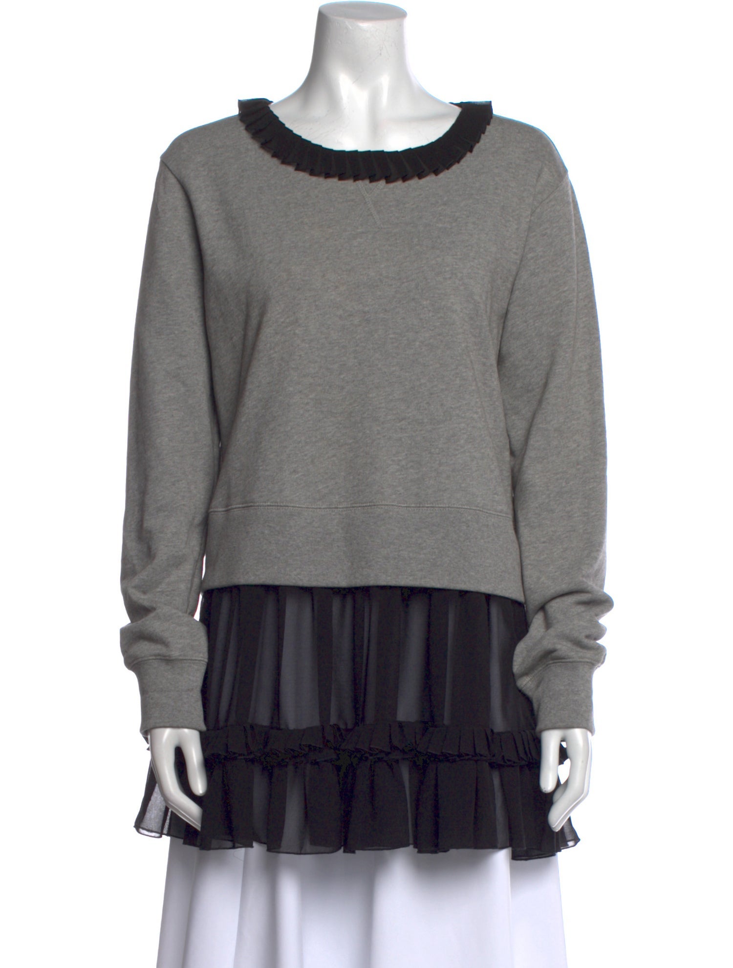 MM6 Maison Margiela Bateau Neckline Long Sleeve Sweatshirt