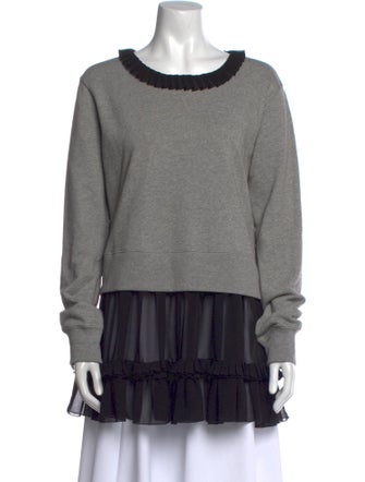 MM6 Maison Margiela Bateau Neckline Long Sleeve Sweatshirt